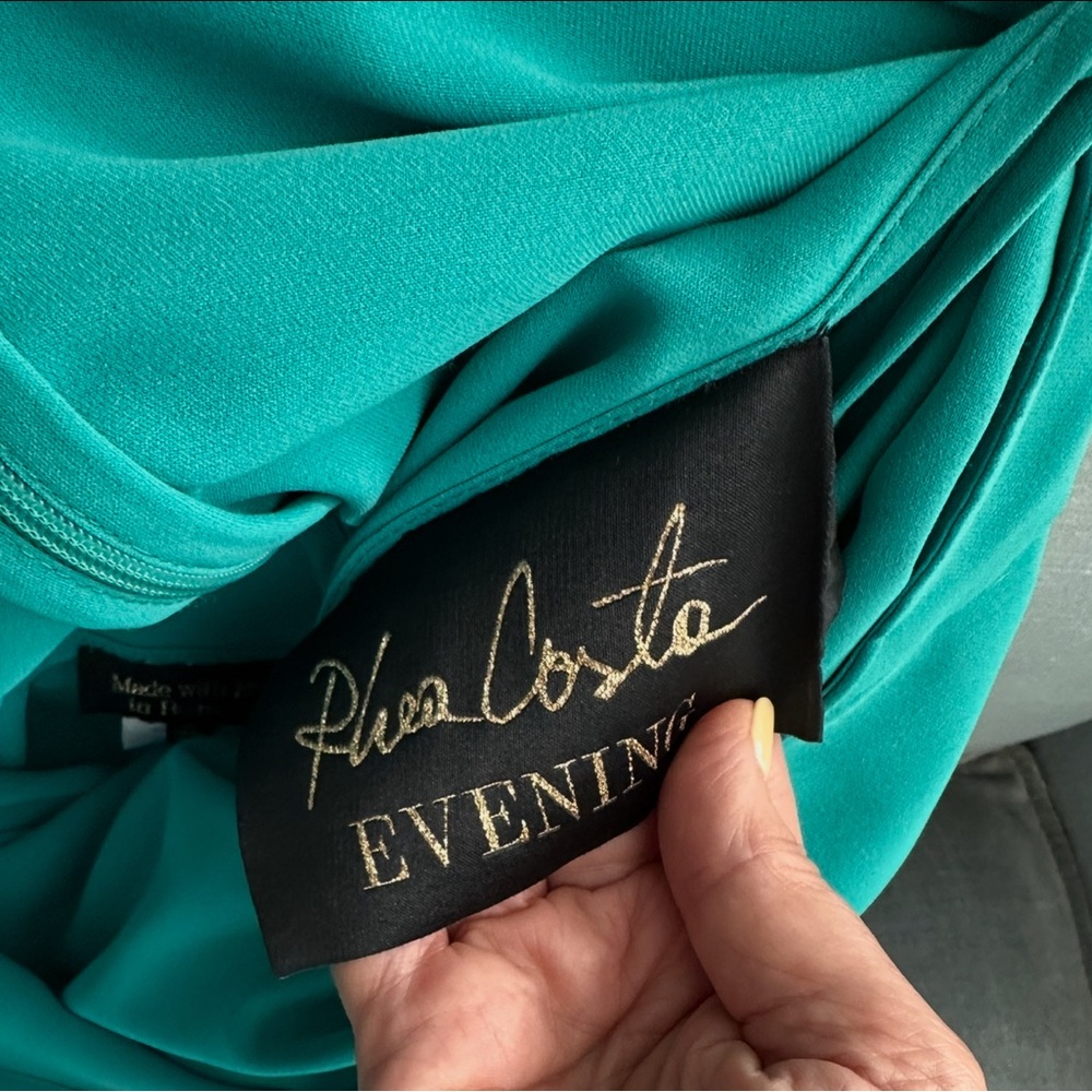 Rhea Costa Blue One-Shoulder Gown for Weddings - Picture 5 of 11